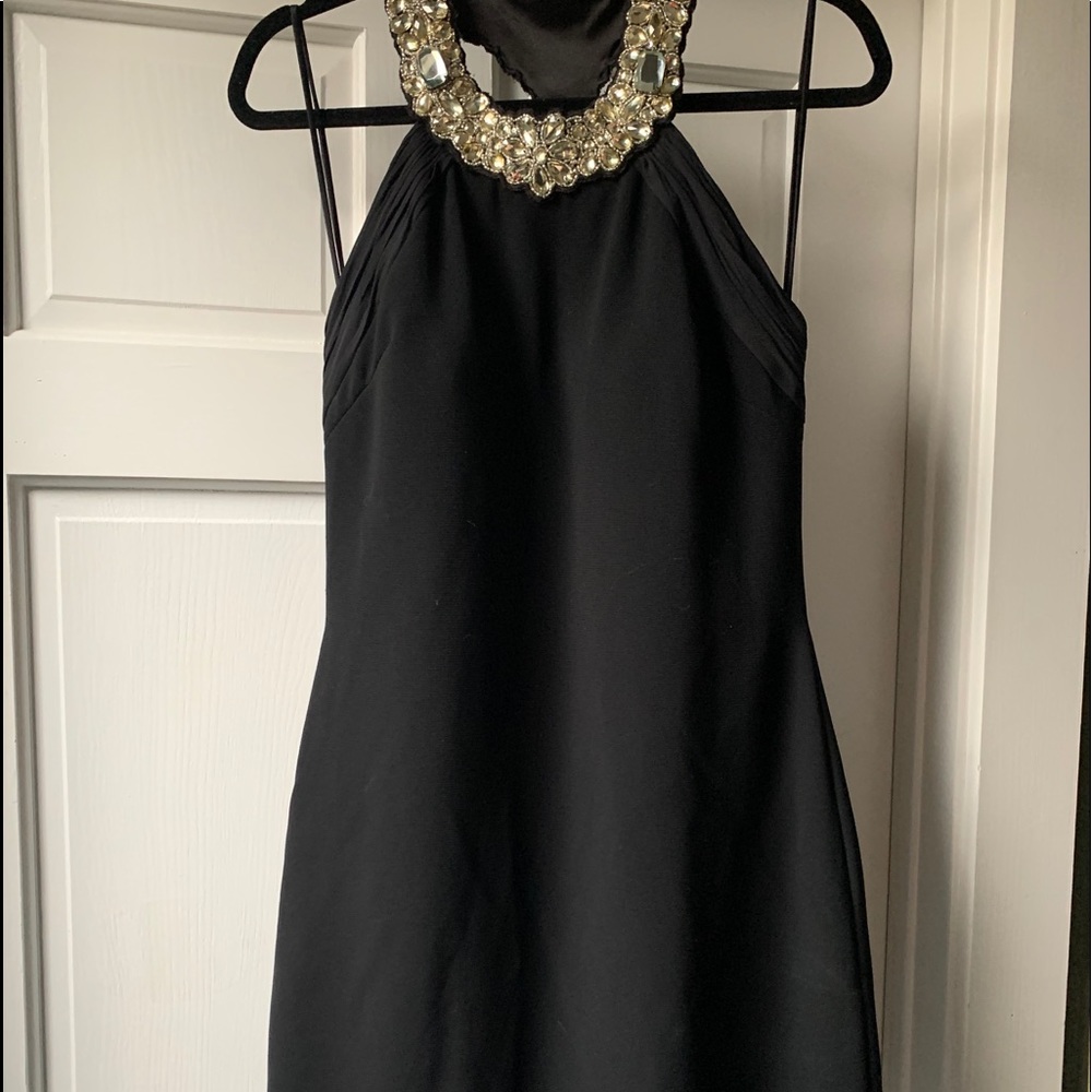 THEIA cocktail party black dress